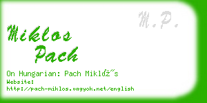miklos pach business card